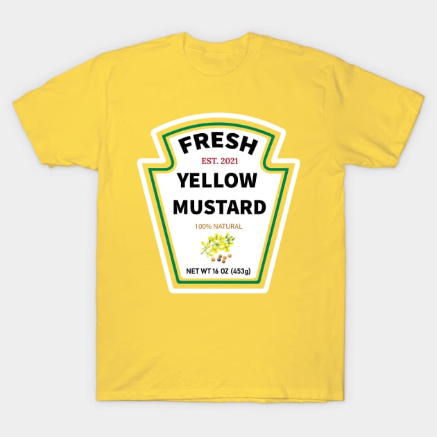 Fresh Yellow Mustard Label Costume T-Shirt by SamArtsify